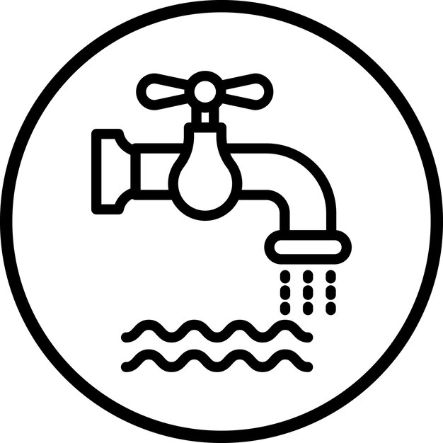 Estilo de icono de agua residual de diseño vectorial