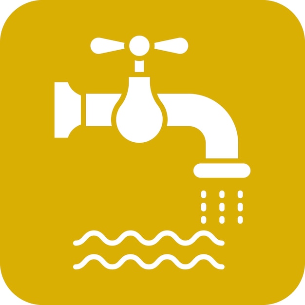 Vector estilo de icono de agua residual de diseño vectorial