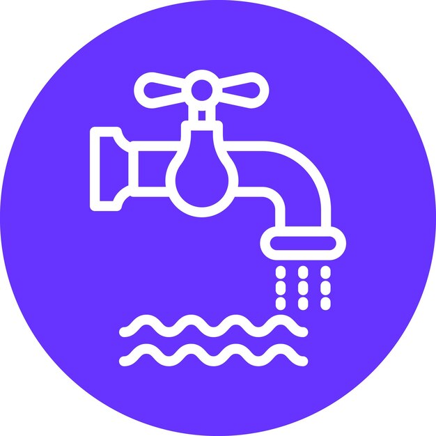 Estilo de icono de agua residual de diseño vectorial