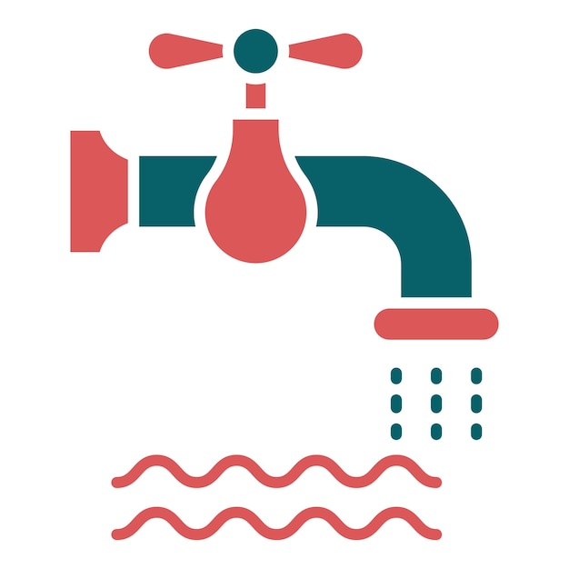 Estilo de icono de agua residual de diseño vectorial