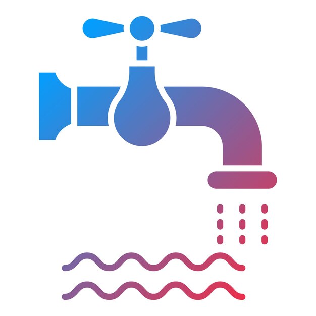 Estilo de icono de agua residual de diseño vectorial