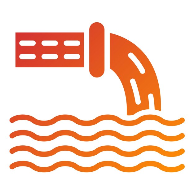 Estilo de icono de agua residual de diseño vectorial
