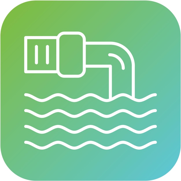 Estilo de icono de agua residual de diseño vectorial
