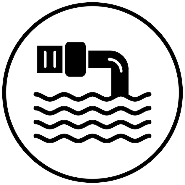 Estilo de icono de agua residual de diseño vectorial