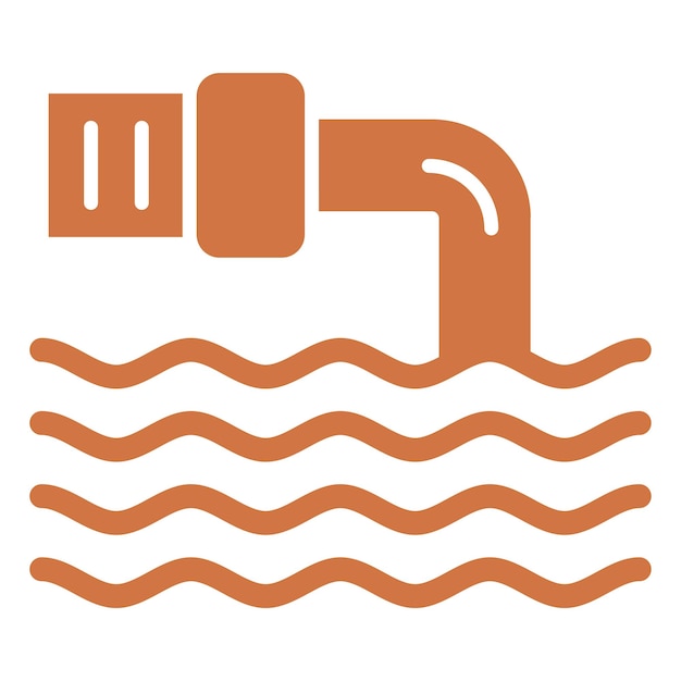 Estilo de icono de agua residual de diseño vectorial