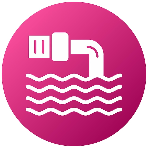 Estilo de icono de agua residual de diseño vectorial