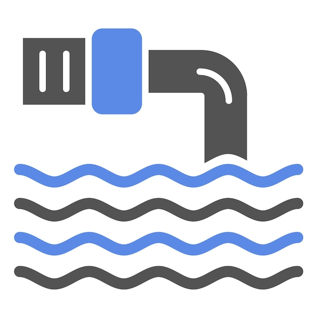 Vector estilo de icono de agua residual de diseño vectorial