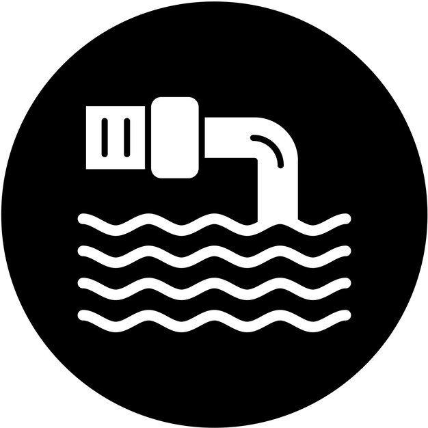 Estilo de icono de agua residual de diseño vectorial