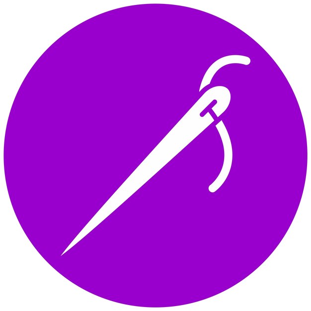 Estilo del icono de la aguja de diseño vectorial