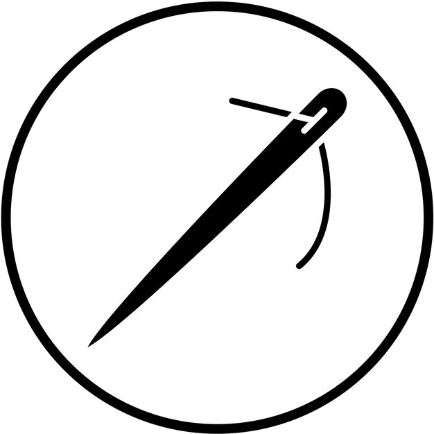 Estilo del icono de la aguja de diseño vectorial