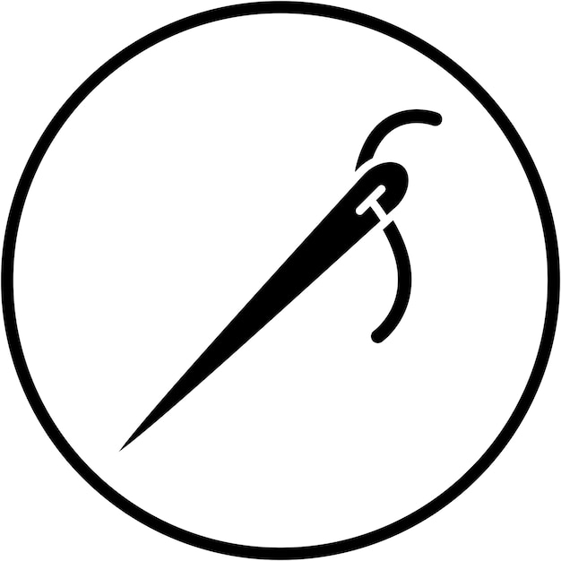 Estilo del icono de la aguja de diseño vectorial