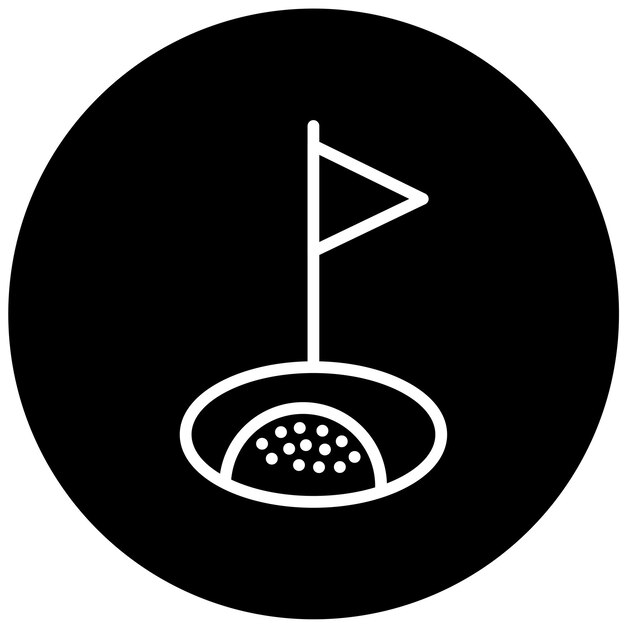 Estilo del icono del agujero de diseño vectorial