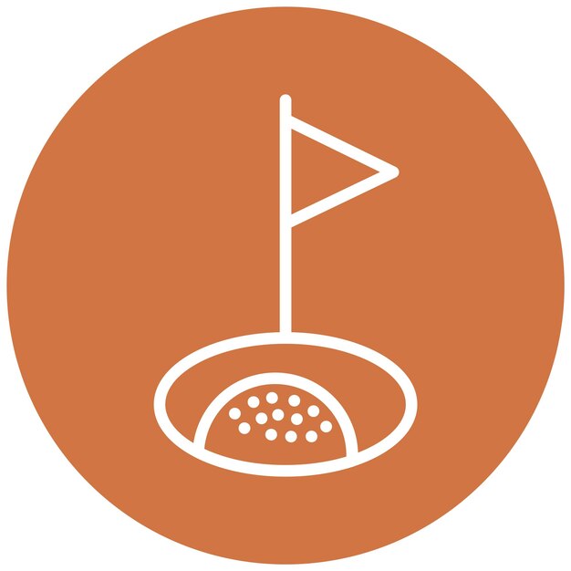 Estilo del icono del agujero de diseño vectorial
