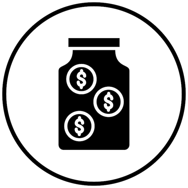 Estilo del icono de ahorro de diseño vectorial