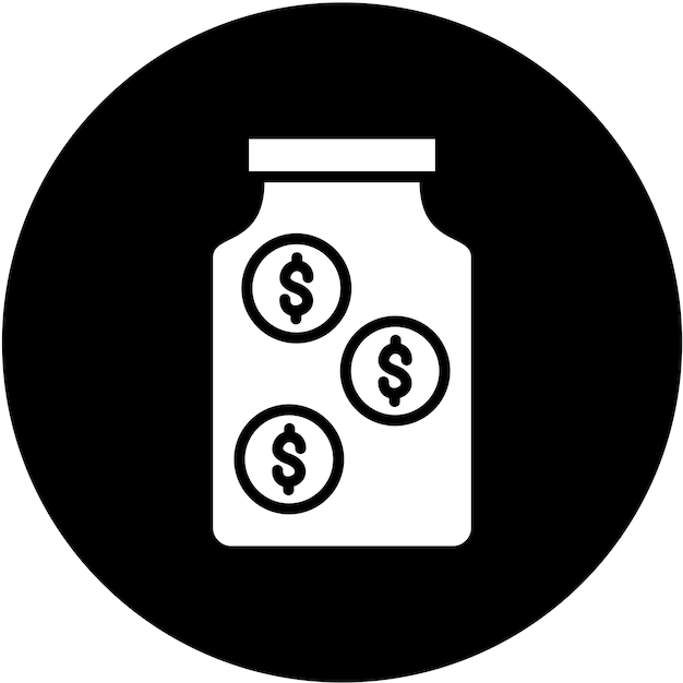 Estilo del icono de ahorro de diseño vectorial