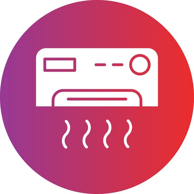 Estilo del icono del aire acondicionado de diseño vectorial