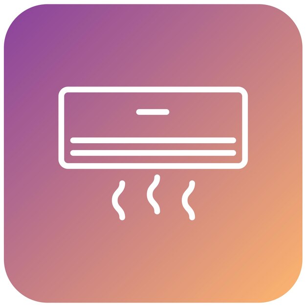 Estilo del icono del aire acondicionado de diseño vectorial
