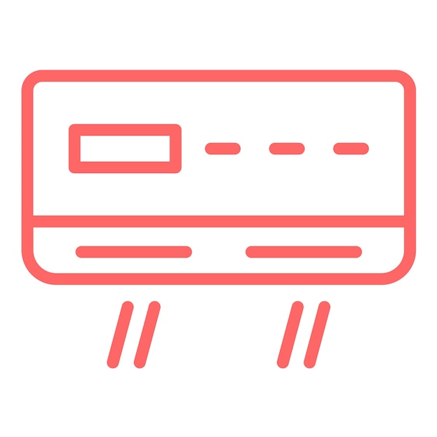 Estilo del icono del aire acondicionado de diseño vectorial