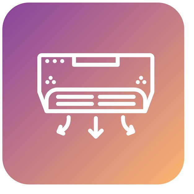 Estilo del icono del aire acondicionado de diseño vectorial