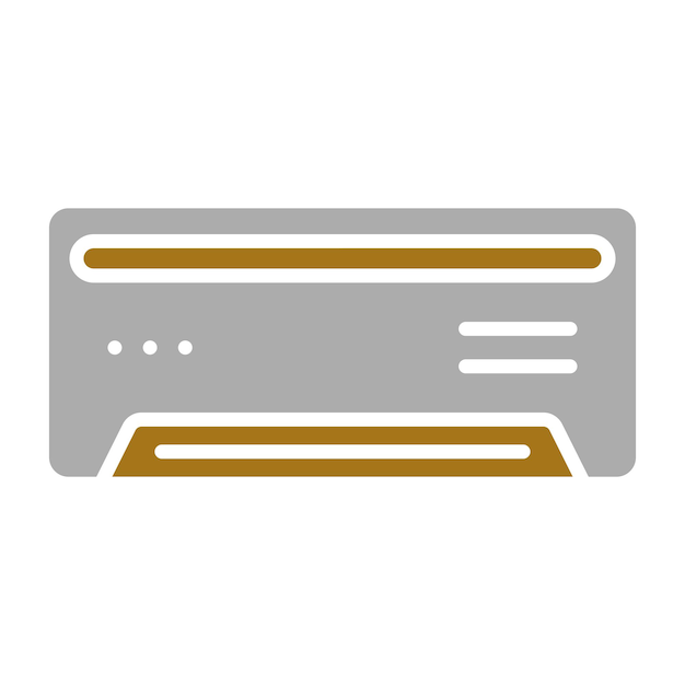 Estilo del icono del aire acondicionado de diseño vectorial