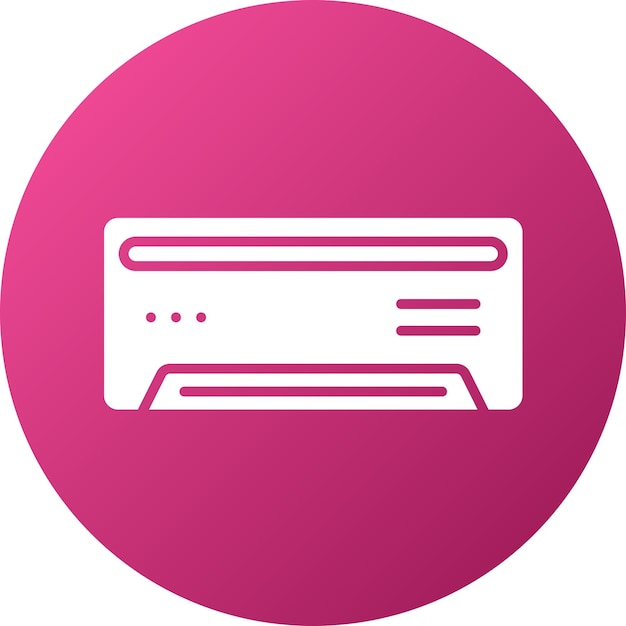 Estilo del icono del aire acondicionado de diseño vectorial