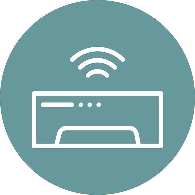 Estilo de icono de aire acondicionado inteligente de diseño vectorial