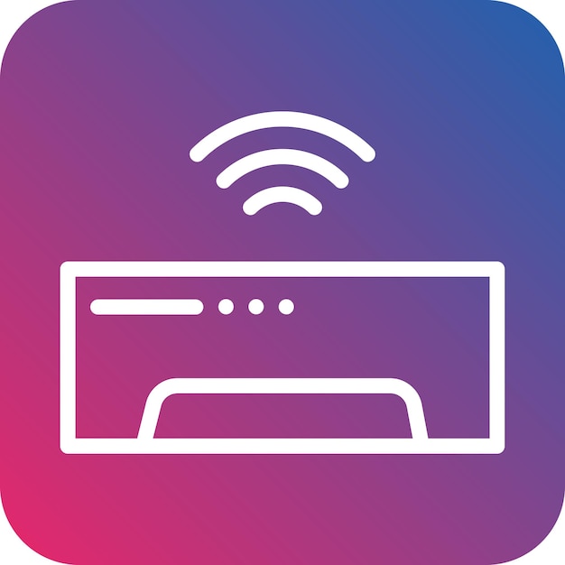 Estilo de icono de aire acondicionado inteligente de diseño vectorial