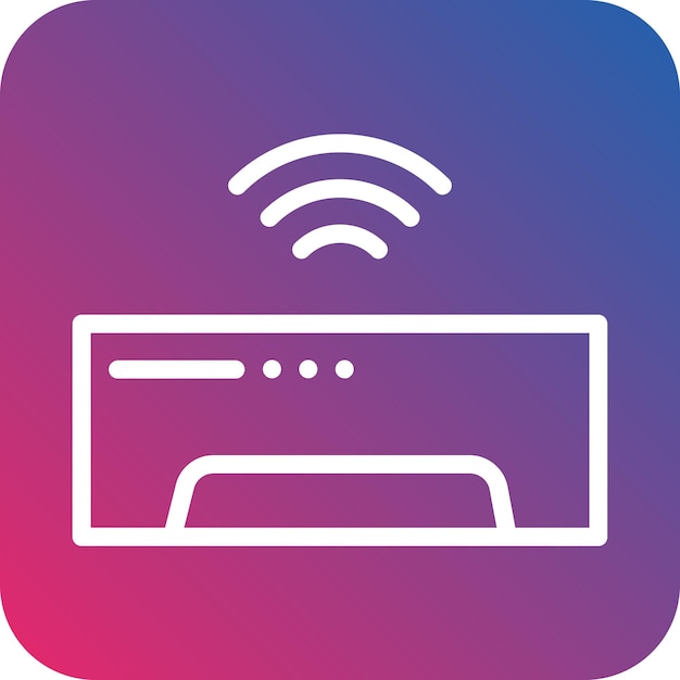 Estilo de icono de aire acondicionado inteligente de diseño vectorial