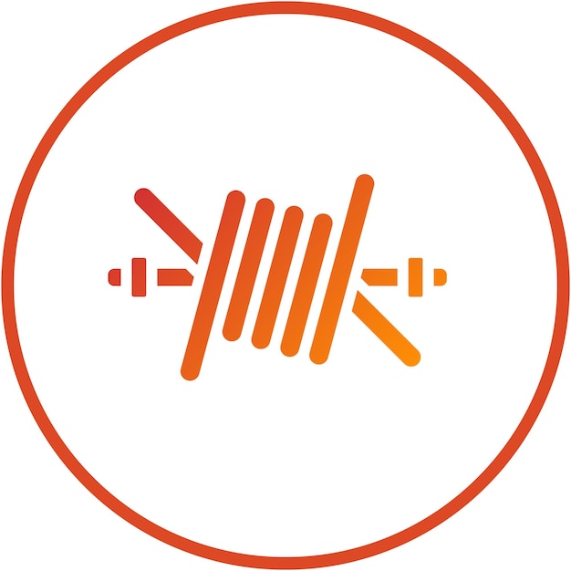 Estilo del icono de alambre de púas de diseño vectorial