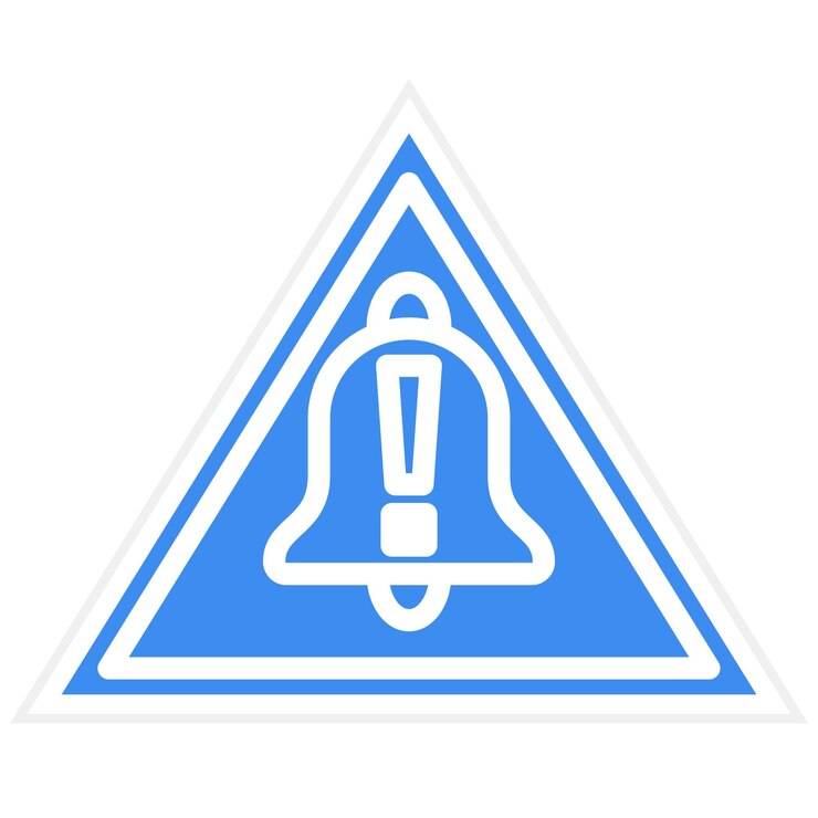 Vector estilo del icono de la alarma de advertencia
