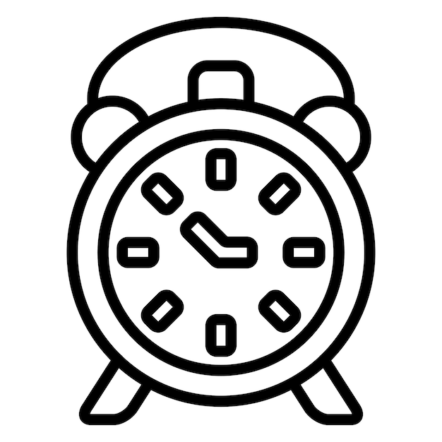 Estilo del icono de alarma de diseño vectorial