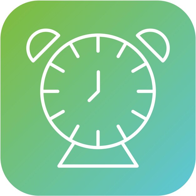 Estilo del icono de alarma de diseño vectorial