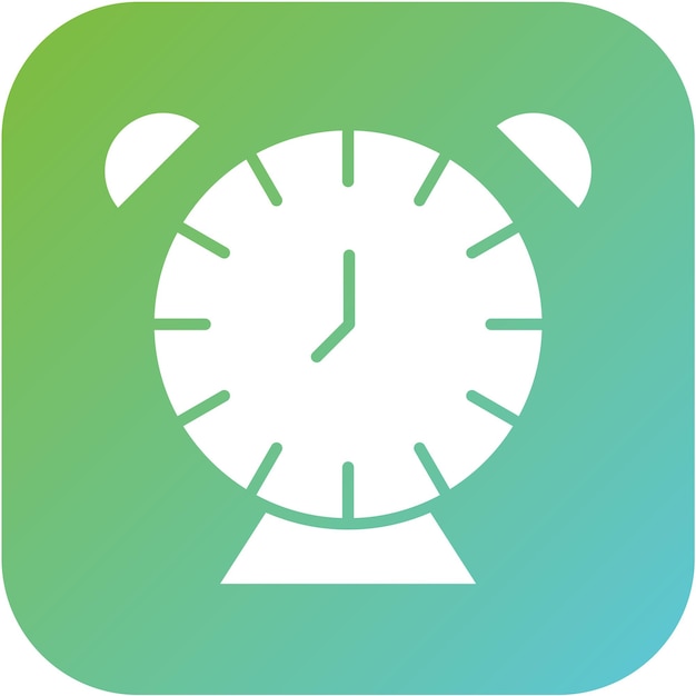 Estilo del icono de alarma de diseño vectorial