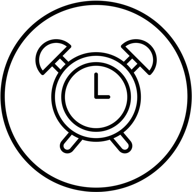 Estilo del icono de alarma de diseño vectorial