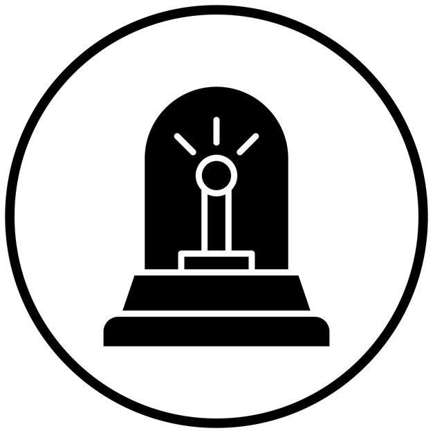 Estilo del icono de alarma de diseño vectorial