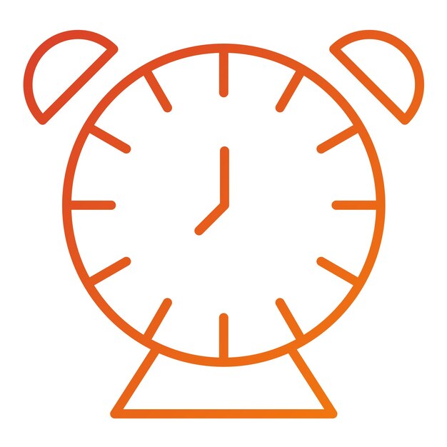 Estilo del icono de alarma de diseño vectorial