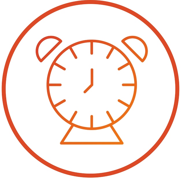 Estilo del icono de alarma de diseño vectorial