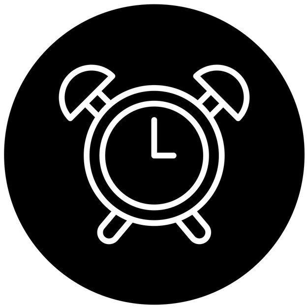 Estilo del icono de alarma de diseño vectorial