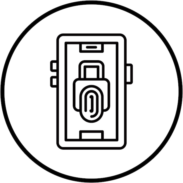 Estilo del icono de las alarmas de acceso de diseño vectorial
