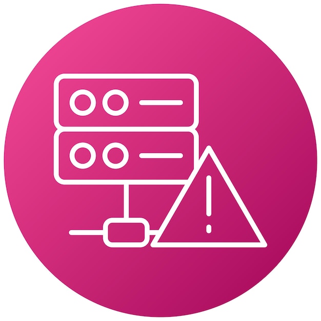 Estilo del icono de alerta de la base de datos de diseño vectorial
