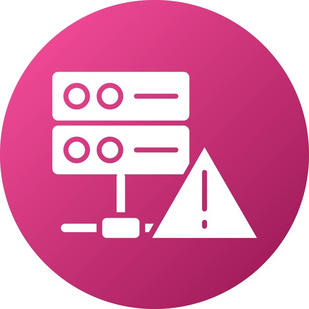 Estilo del icono de alerta de la base de datos de diseño vectorial