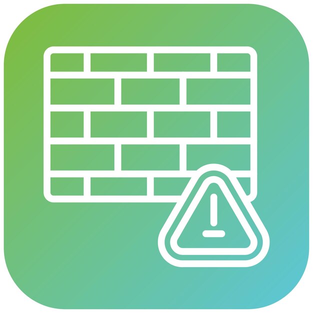 Estilo del icono de alerta de cortafuegos de diseño vectorial