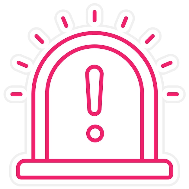Estilo del icono de alerta de diseño vectorial