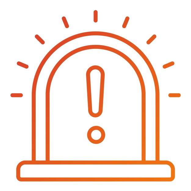 Estilo del icono de alerta de diseño vectorial