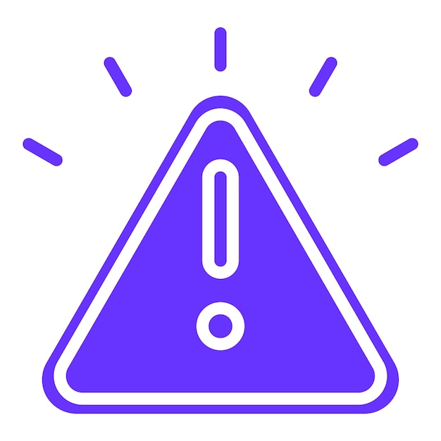 Estilo del icono de alerta de diseño vectorial