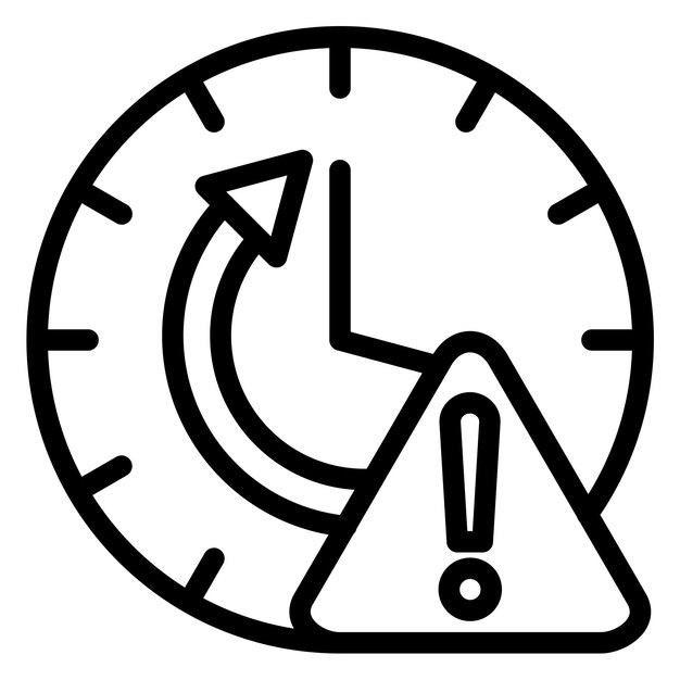 Vector estilo del icono de la alerta de tiempo