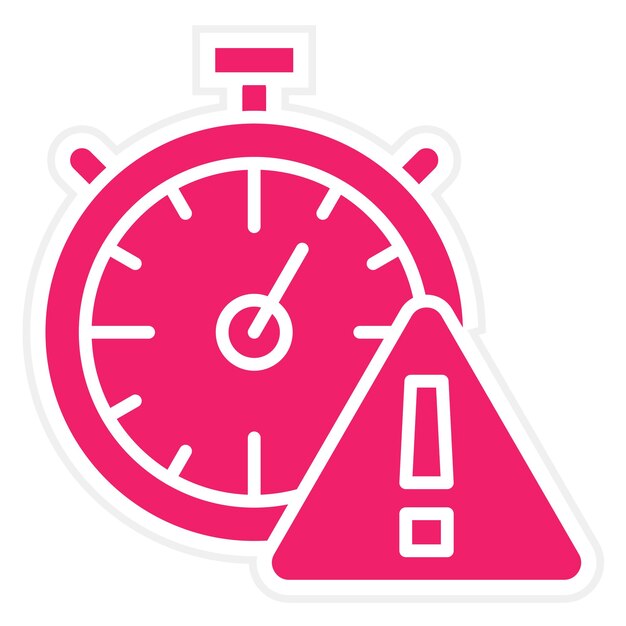 Vector estilo del icono de la alerta de tiempo