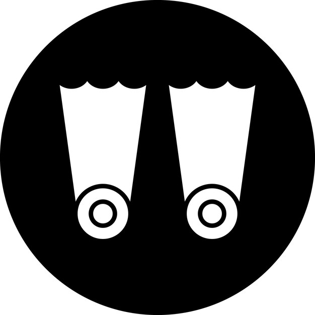 Estilo del icono de las aletas de diseño vectorial