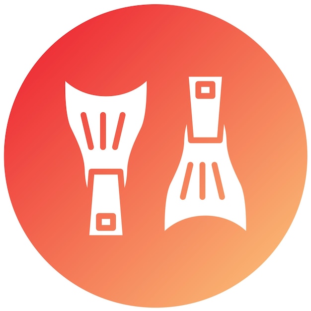 Estilo del icono de las aletas de diseño vectorial