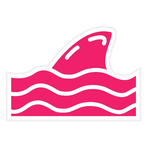 Estilo del icono de las aletas de diseño vectorial